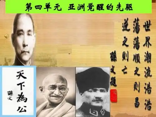 高三历史亚洲觉醒的先驱(教学课件2019)
