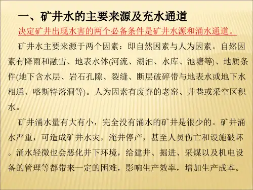 煤矿安全生产培训煤矿井下水害防治课件