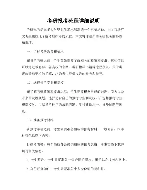 考研报考流程详细说明