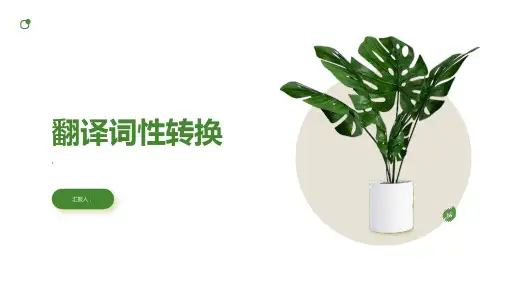 翻译词性转换