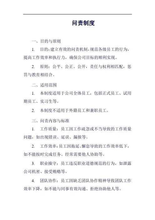 问责制度范例