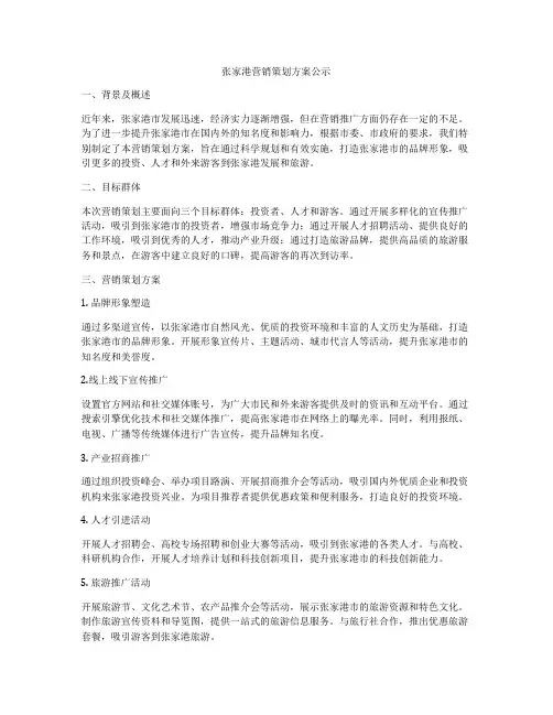 张家港营销策划方案公示