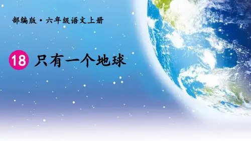 《只有一个地球》语文教学PPT课件(5篇)