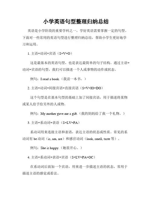 小学英语句型整理归纳总结