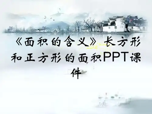 《面积的含义》长方形和正方形的面积PPT课件