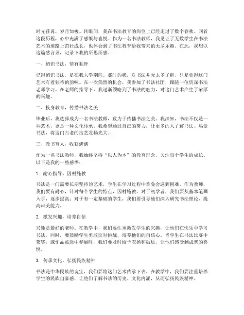 书法教师感言录