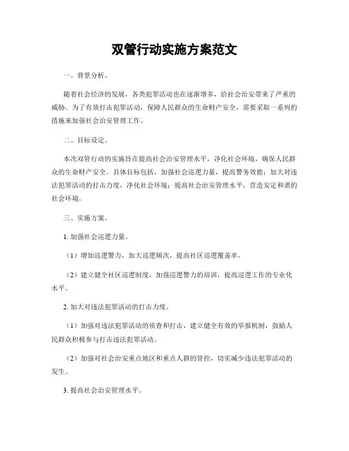 双管行动实施方案范文