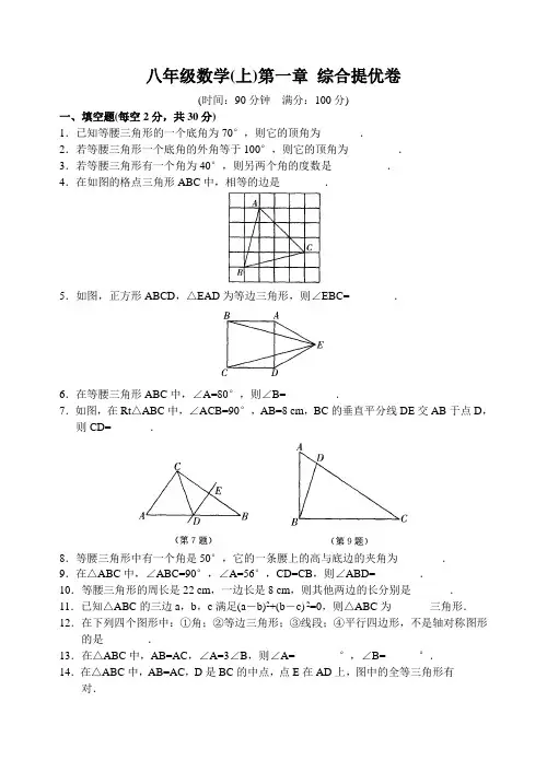 八上   综合提优卷含答案