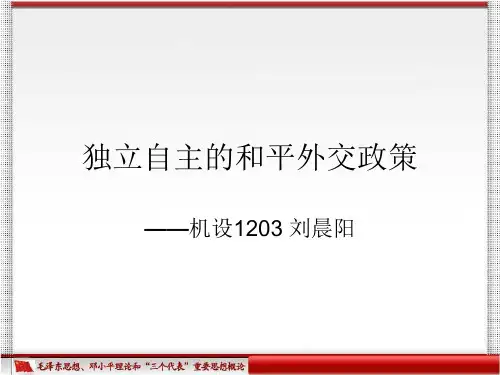 独立自主的和平外交政策