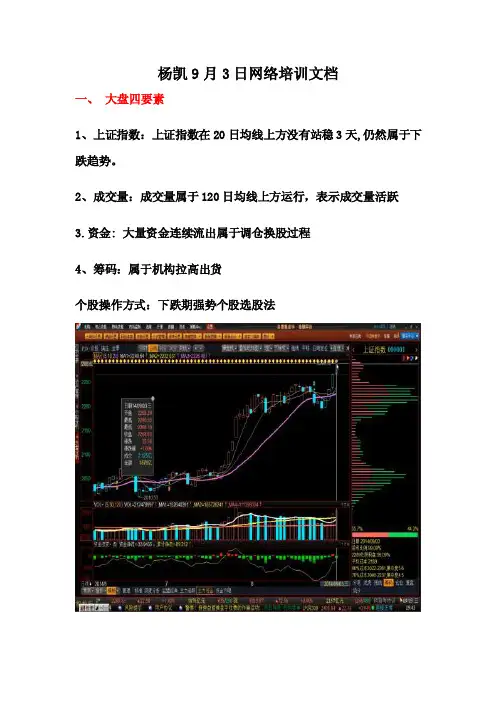 2014年9月3日杨凯讲课介绍
