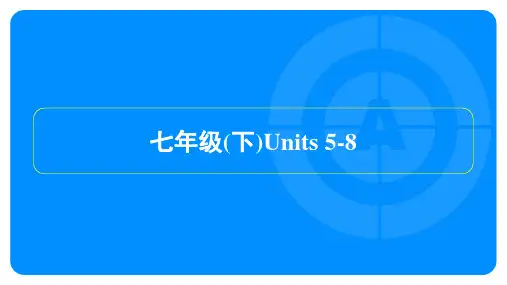 2024年人教版中考英语总复习第四部分知识点培优训练七年级(下)Units 5-8