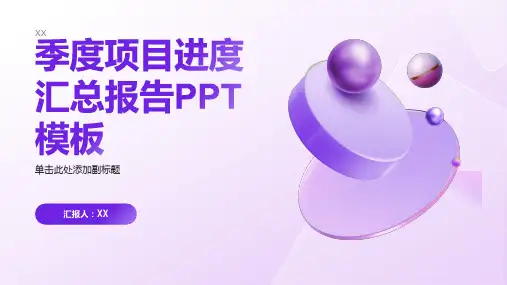 季度项目进度汇总报告PPT模板