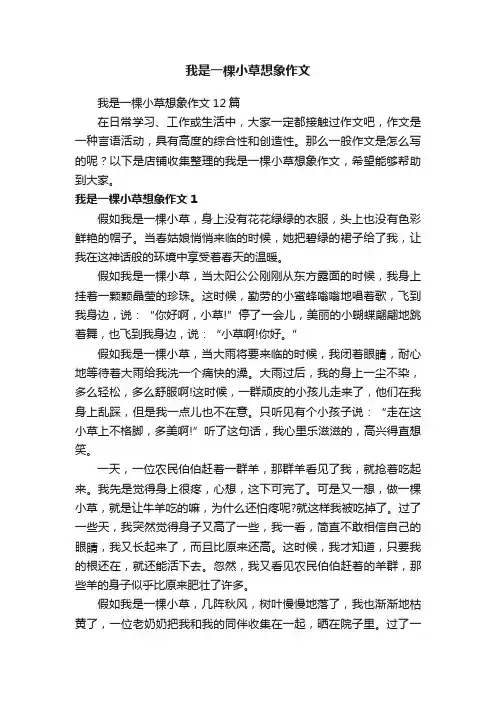 我是一棵小草想象作文