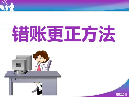 全国“创新杯”财经类说课大赛课件一等奖作品错账更正方法