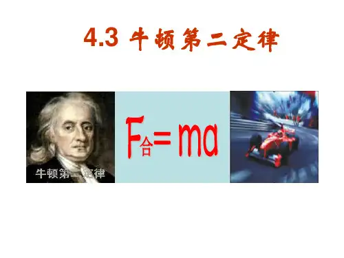 人教版高一物理必修1第4章3.牛顿第二定律  课件