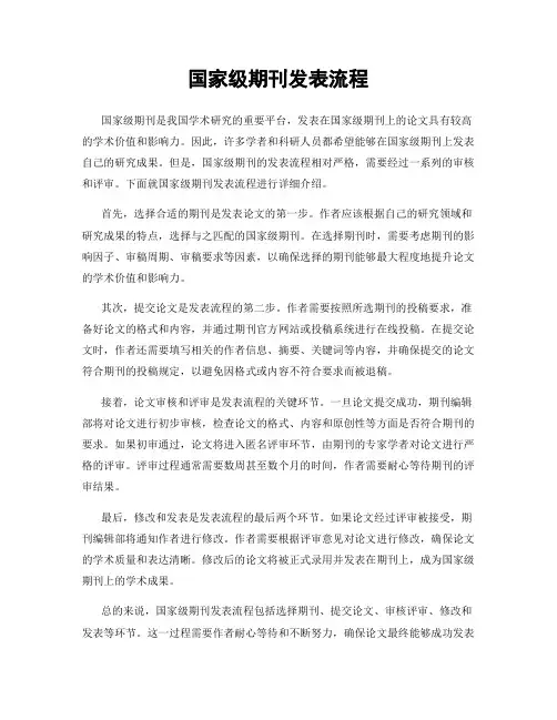 国家级期刊发表流程