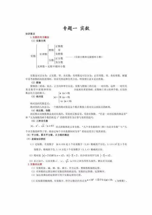 初中数学10大重点难点专题知识点讲解