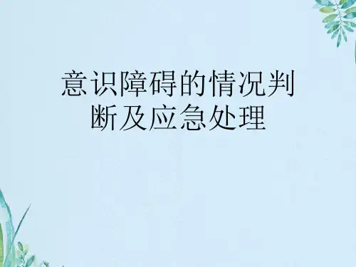 意识障碍的情况判断及应急处理