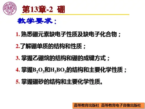 近现代化学导论第13章-2硼课件