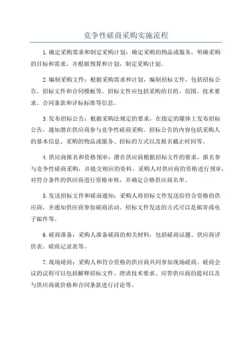 竞争性磋商采购实施流程