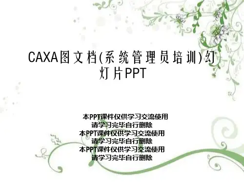 CAXA图文档(系统管理员培训)幻灯片PPT
