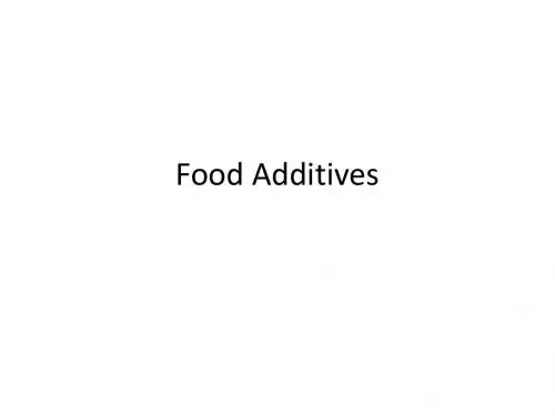 Food additives