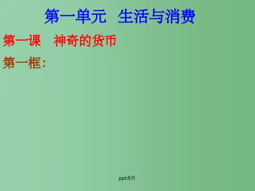 高中政治 第一课神奇的货币课件 新人教版必修1