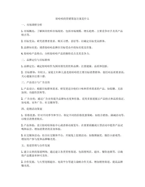 娃哈哈的营销策划方案是什么