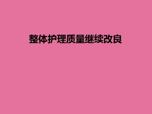整体护理质量持续改进ppt课件