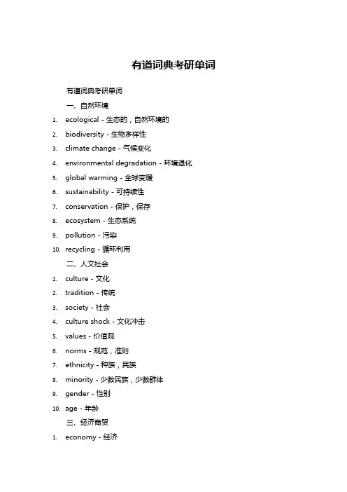 有道词典考研单词