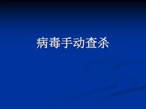 病毒手动查杀步骤参考