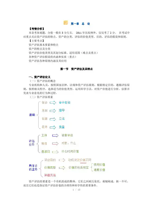 资产评估师-资产评估-基础班讲义01-第一章 总 论