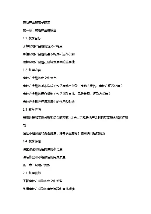 房地产金融电子教案