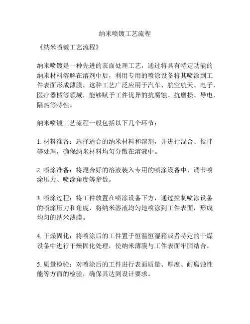 纳米喷镀工艺流程