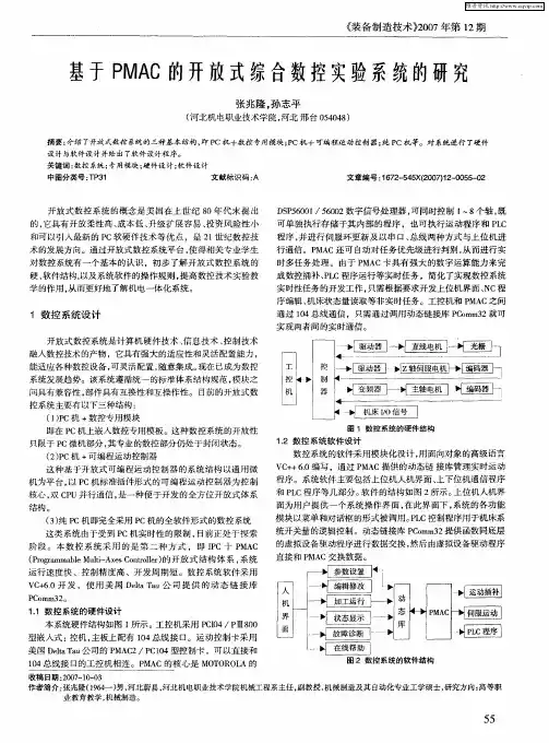 基于PMAC的开放式综合数控实验系统的研究