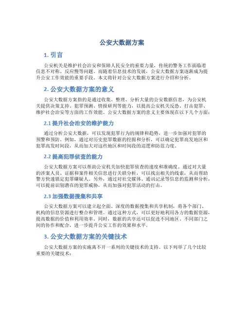 公安大数据方案