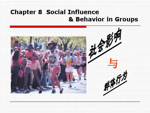 社会心理学导论  第八章 社会影响与群体行为