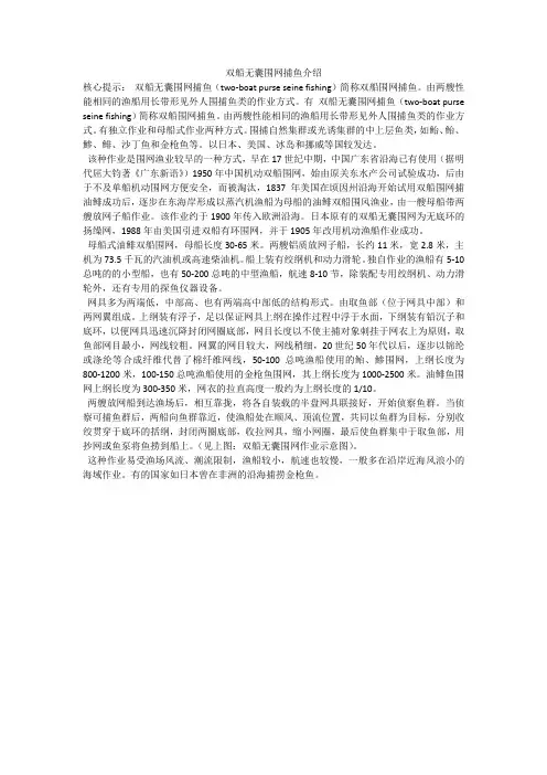 双船无囊围网捕鱼介绍
