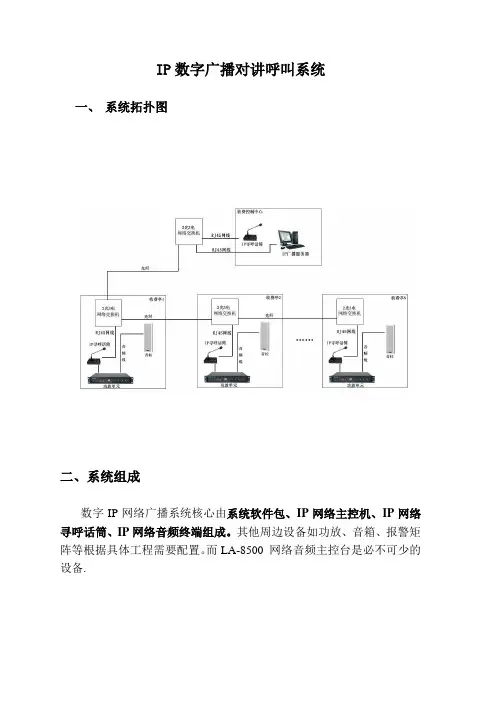 IP网络广播系统产品介绍(收费站对讲广播系统)