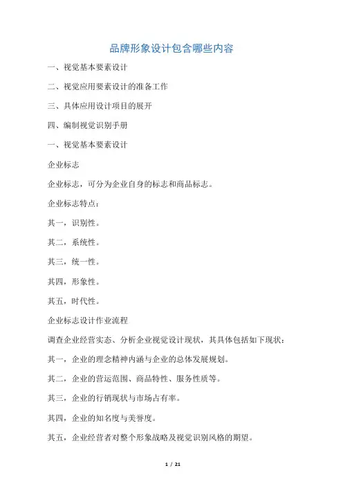 品牌形象设计包含哪些内容