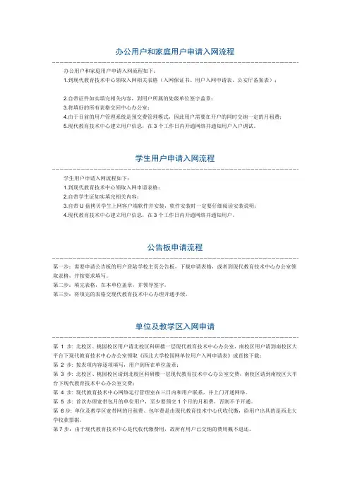 申请入网流程