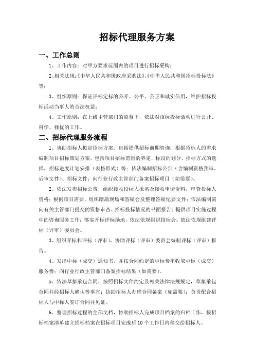 招标代理服务方案