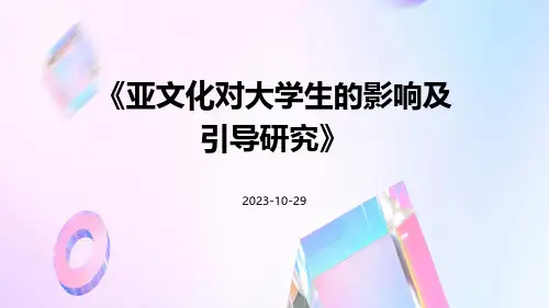 亚文化对大学生的影响及引导研究