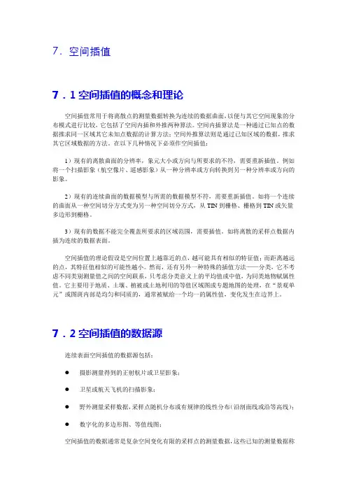 空间插值方法