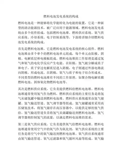 燃料电池发电系统的构成