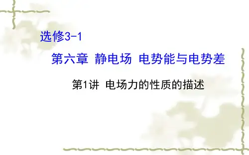 高考物理一轮复习《电场力的性质的描述》ppt课件