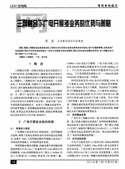 三网融合下广电开展多业务的优势与策略
