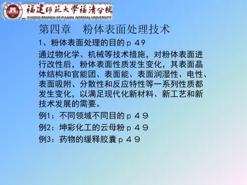 第四章 粉体表面处理技术