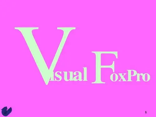 Visual_FoxPro_6.0编程入门第1-7章