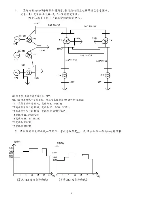 电力系统习题解答